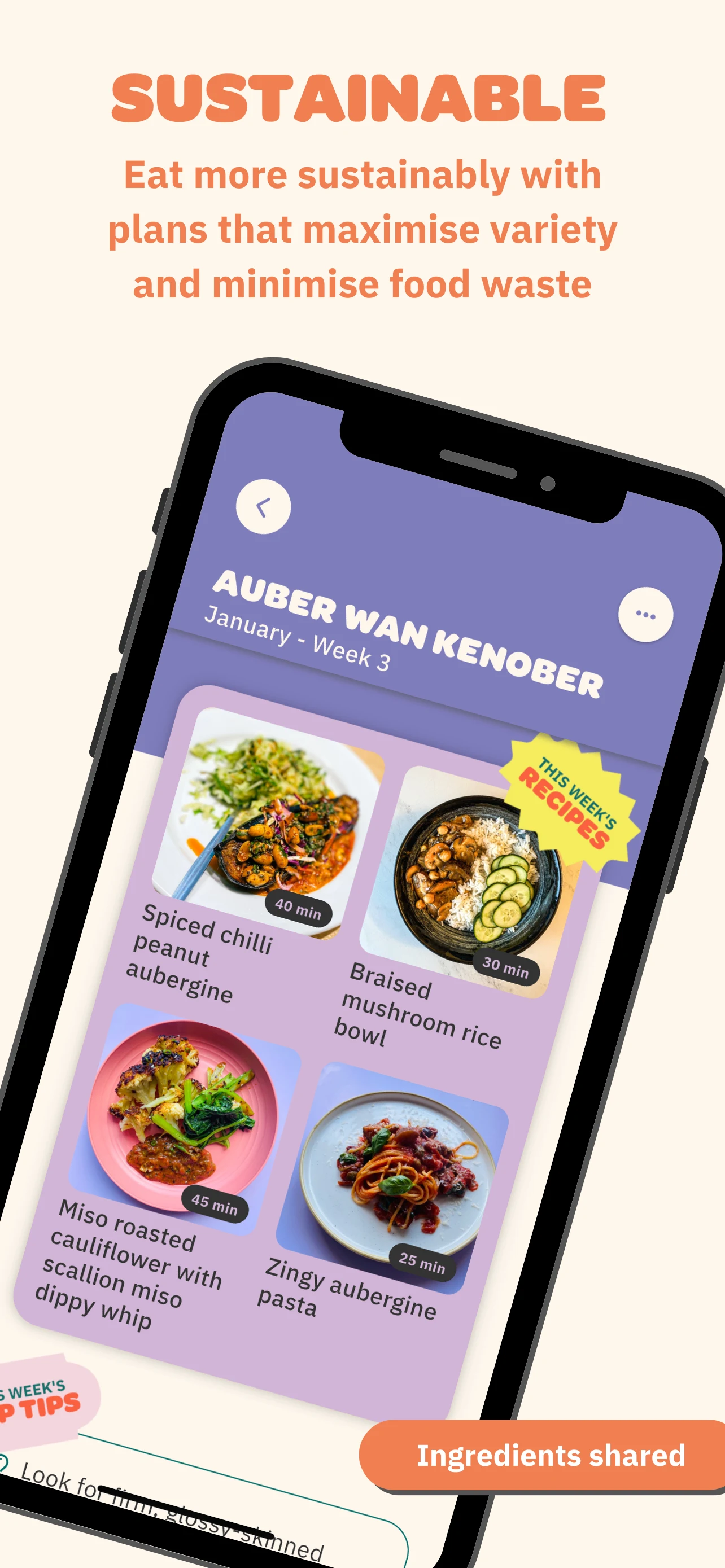 Feeds: Flexible Meal Planning screenshot