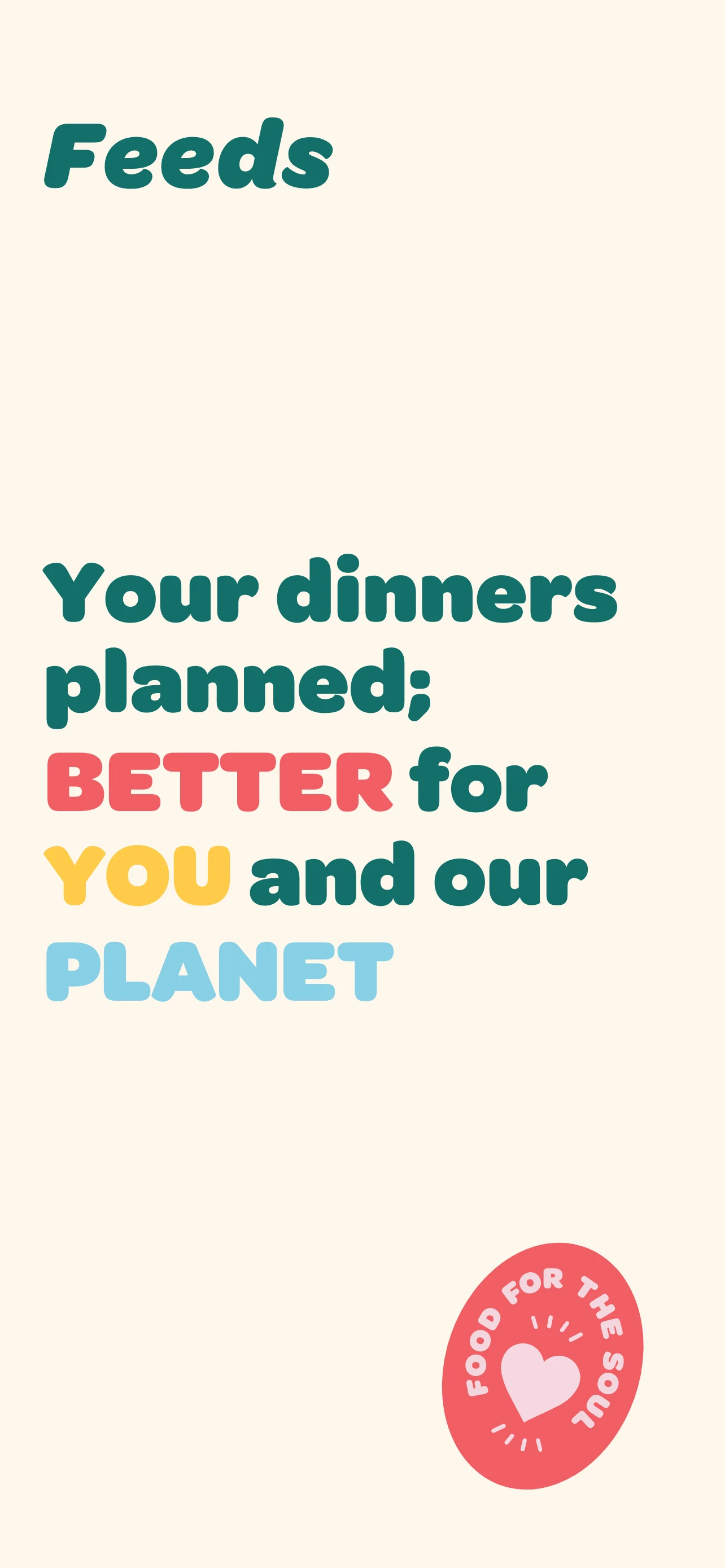 Feeds: Flexible Meal Planning screenshot