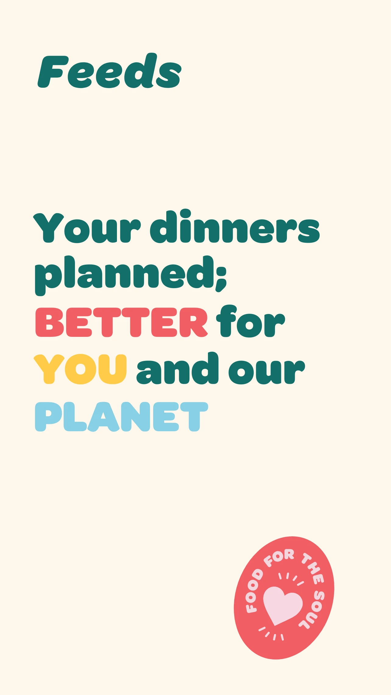 Feeds: Flexible Meal Planning screenshot